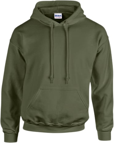 Gildan Heavy Blend Adult Hooded Sweatshirt Kvinde Military Green Hættetrøjer Str M - hos Magasin