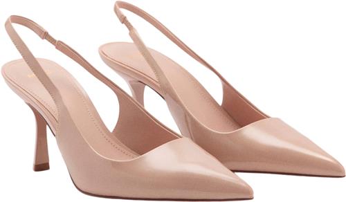 MANGO Pointed toe Heel Shoes Kvinde Lt-pastel Pink Slingbacks Str 42 - Læder hos Magasin