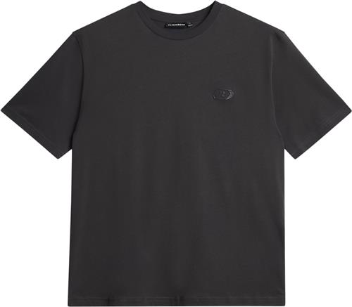 J. Lindeberg Hale Logo Tshirt Mand Washed Black Kortærmede T-shirts Str L - hos Magasin