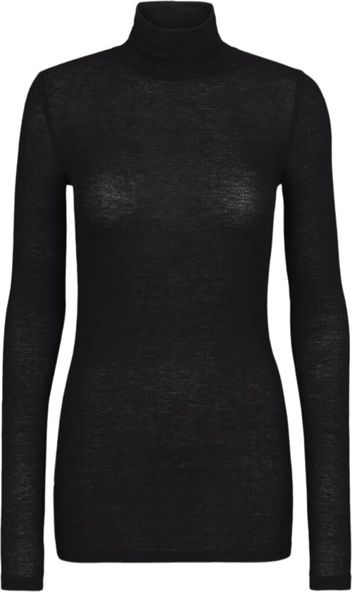 Bruuns Bazaar Angelabb Roll Neck Kvinde Black Rullekraver Str M - Uld hos Magasin