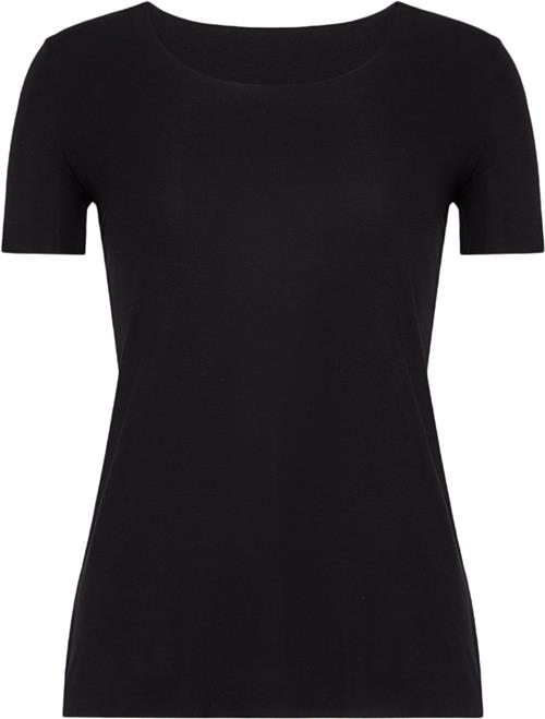 Wolford Aurora Pure Shirt Kvinde Sort Kortærmede T-shirts Str L - hos Magasin