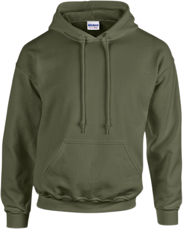 Gildan Heavy Blend Adult Hooded Sweatshirt Kvinde Military Green Hættetrøjer Str S - hos Magasin