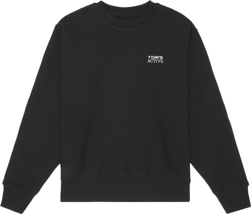 Se 7 Days Active Organic Fitted Crewneck Kvinde 001 Black Sweatshirts Str XXL - hos Magasin ved Magasin