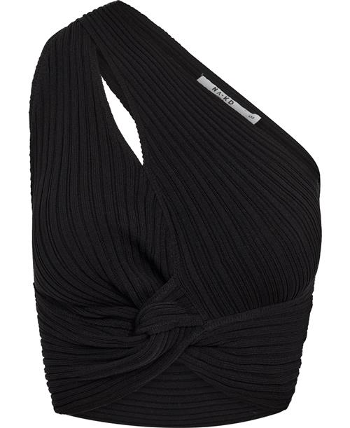 Se NA-KD Fine Knitted Wrap Detail Top Kvinde Black Tanktoppe Str S - hos Magasin ved Magasin