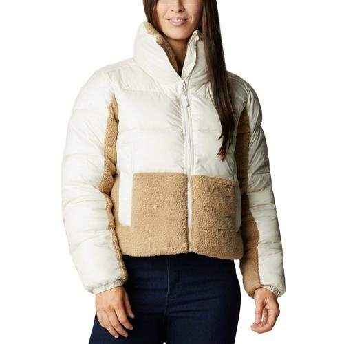 Columbia Leadbetter Point Sherpa Hybrid Kvinde Beige Overgangsjakker Str S - Polyester hos Magasin