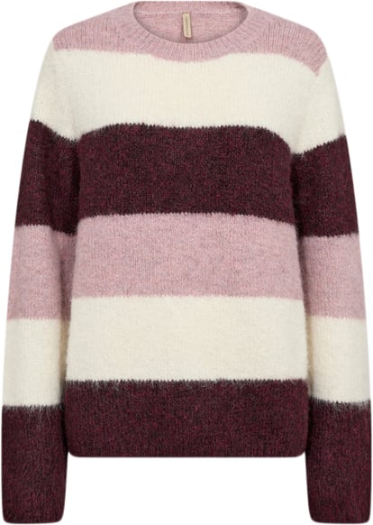 soyaconcept Scilene 1 Kvinde 94160c Woodrose Melange Combi Sweaters Str S - Uld hos Magasin