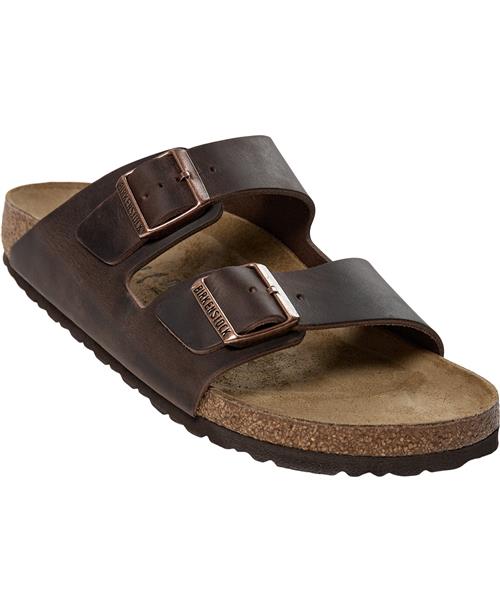 Se Birkenstock Arizona Leoi Habana Mand Habana Sandaler Str 43 - hos Magasin ved Magasin