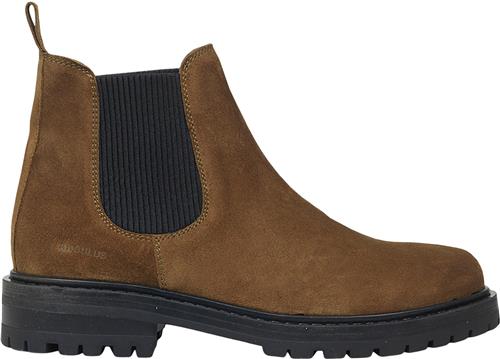 Se ANGULUS Støvle med Elastik Kvinde 2209/019 Mustard/sort Chelsea Boots Str 40 - hos Magasin ved Magasin