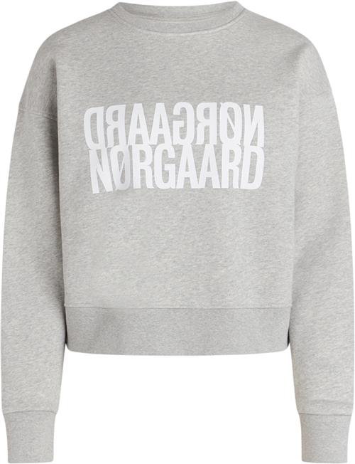 Mads Nørgaard - Copenhagen Organic Sweat Tilvina Sweatshirt FAV Kvinde Light Grey Melange Sweatshirts Regular Fit Str XS - Bomuld hos Magasin