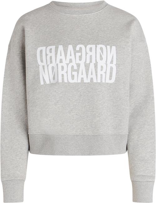 Mads Nørgaard - Copenhagen Organic Sweat Tilvina Sweatshirt FAV Kvinde Light Grey Melange Sweatshirts Regular Fit Str XXL - Bomuld hos Magasin