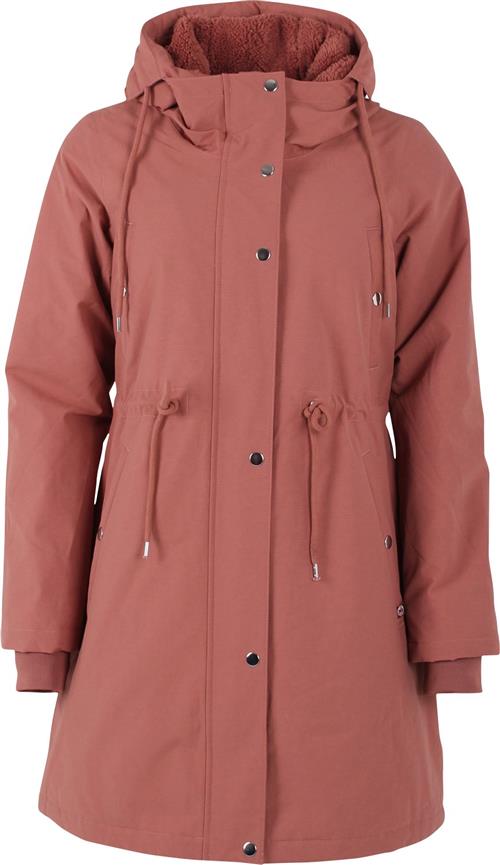 Danefæ Danenora Winter Parka Kvinde Beige Rose Overgangsjakker Str L - Bomuld hos Magasin