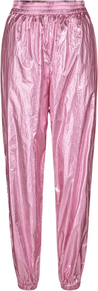 Cras Sinacras Pants Kvinde Metallic Pink Bukser Med Lige Ben Str 38 - Polyester hos Magasin