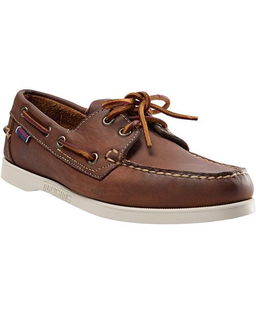 Sebago Docksides Crazy H W Kvinde 912 - Brown Tan Snøresko Str 9,5 (40,5) - Læder hos Magasin