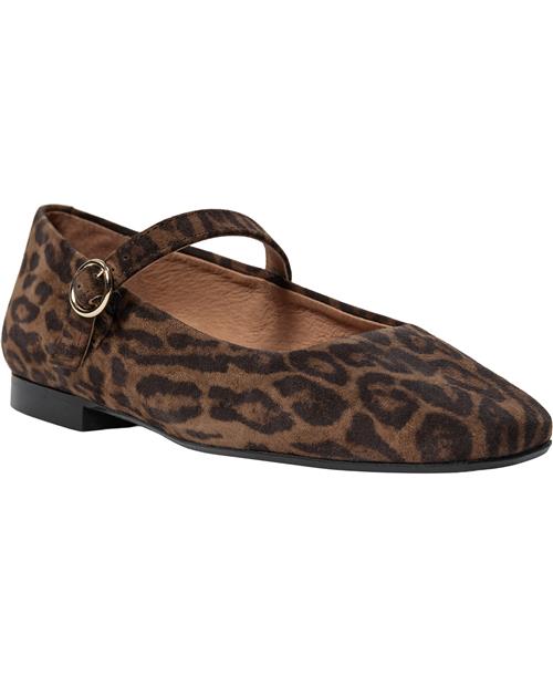 Se Billi Bi Ballerina A6800 Kvinde Leopardo Arabica Suede 546 Ballerinaer Str 39 - hos Magasin ved Magasin