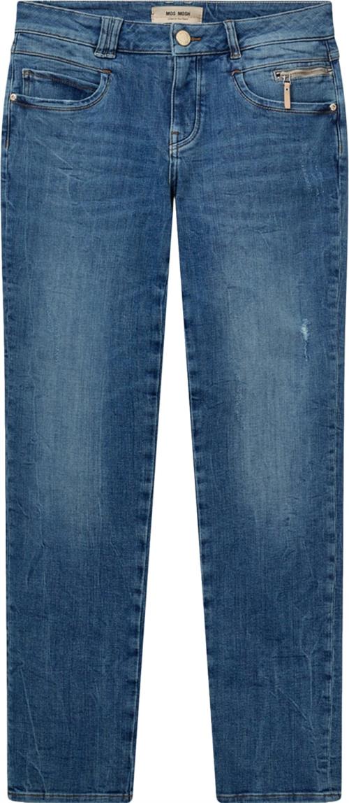 Se Mos Mosh Mmcarla Naomi Group Jeans Kvinde Blue Straight Jeans Str 28/Regular - hos Magasin ved Magasin