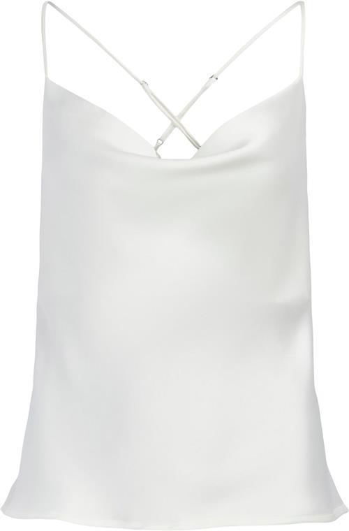 Object Objsateen Singlet TOP A Fair DIV Kvinde Cloud Dancer Tanktoppe Str 40 - hos Magasin