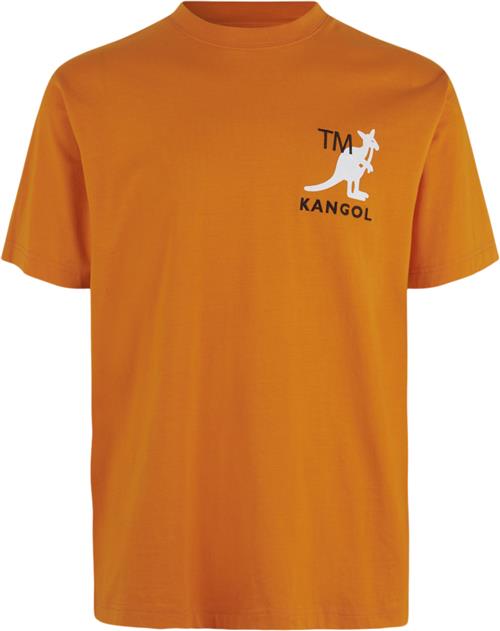 Kangol KG Harlem M03 Tshirt Mand Orange Kortærmede T-shirts Loose Fit Str M - Bomuld hos Magasin