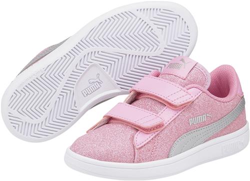 Se Puma Smash v2 Glitz Glam Sneakers Pink Sneakers Str 31 - Læder hos Magasin ved Magasin