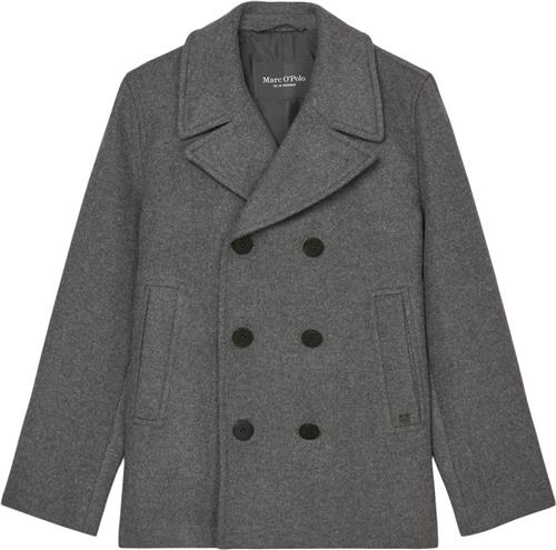 Marc O’Polo Jacket, Eurowool, Caban Kvinde Dark Grey Melange Overgangsjakker Str L - hos Magasin