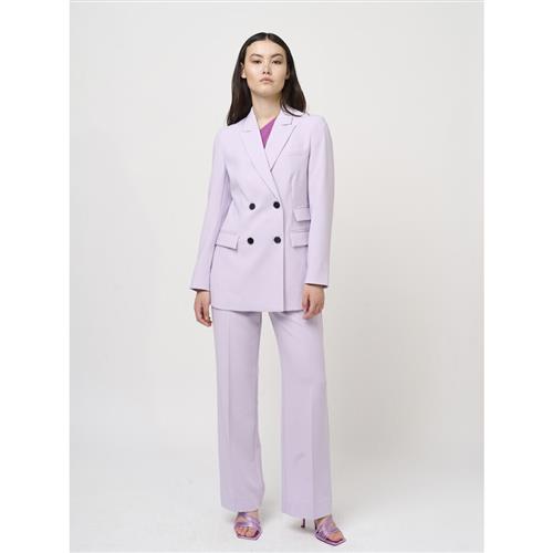 Bruuns Bazaar Brassica Eleza Pants Kvinde Light Orchid Bukser Med Brede Ben Str 42 - Polyester hos Magasin