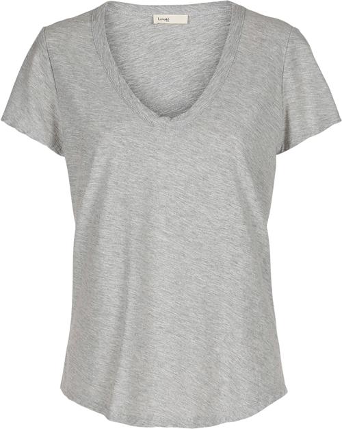 Levete room ANY 2 Kvinde Light Grey Melange Kortærmede T-shirts Str XL - Bomuld hos Magasin