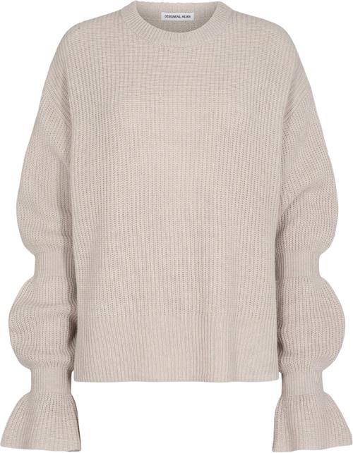 Designers Remix Carmen Drape Knit Kvinde Grå Sweaters Str s - hos Magasin