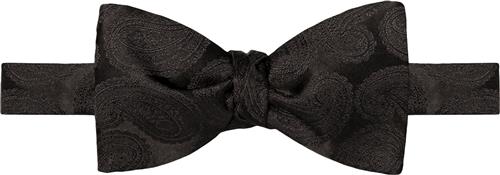 ETON Black Solid Silk Bow Tie Self Tied One Size - Slips Silke hos Magasin