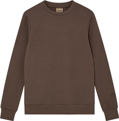 Mos Mosh Gallery Mmgabel Crew Neck Sweat Mand Brown Latte Sweatshirts Str L - hos Magasin