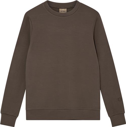 Mos Mosh Gallery Mmgabel Crew Neck Sweat Mand Brown Latte Sweatshirts Str XL - hos Magasin