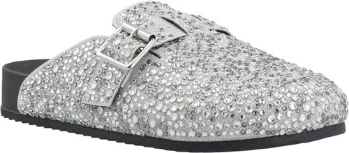 Bianco Sand Mule Simili Stones #P Kvinde Silver Slip-ins Str 42 - hos Magasin