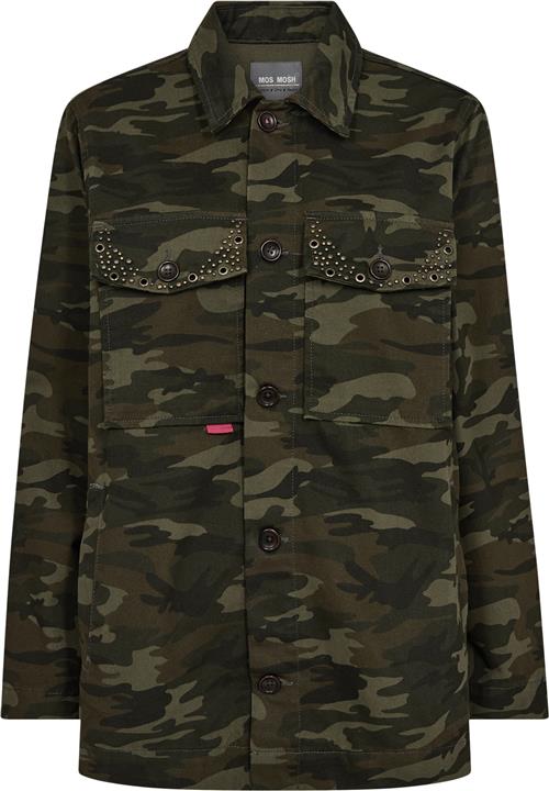 Mos Mosh Mmpaco Army Shirt Kvinde Forest Night Skjorter Str L - hos Magasin