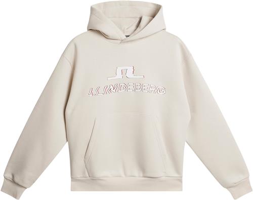 J. Lindeberg Karson Graphic Hoodie Mand Moonbeam Hoodies Str S - hos Magasin