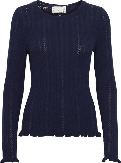 Se Atelier Rêve Irfantino LS7 Kvinde Maritime Blue Sweaters Tight Fit Str S - hos Magasin ved Magasin