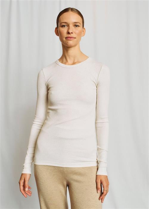 Bruun & Stengade BS Margrethe Regular Fit Top Kvinde Off White Toppe Str L - hos Magasin