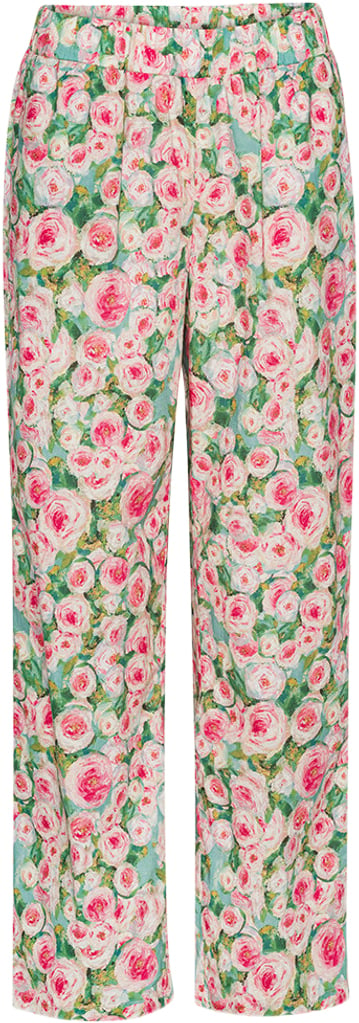 HUNKØN Laura Trousers Kvinde Floral Bukser Str S - hos Magasin