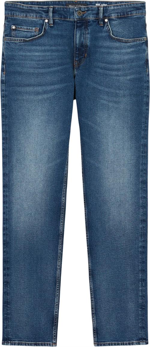 Se Marc O’Polo Denim Trousers, Shaped fit, Shaped Kvinde Retro Blue Wash Straight Jeans Str 32 34 Denim - hos Magasin ved Magasin