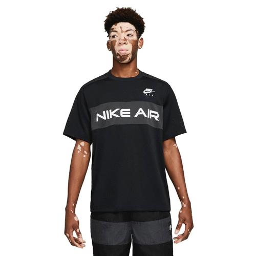 Se Nike Sportswear air Mesh Tshirt Mand Black Kortærmede T-shirts Str M - Polyester hos Magasin ved Magasin