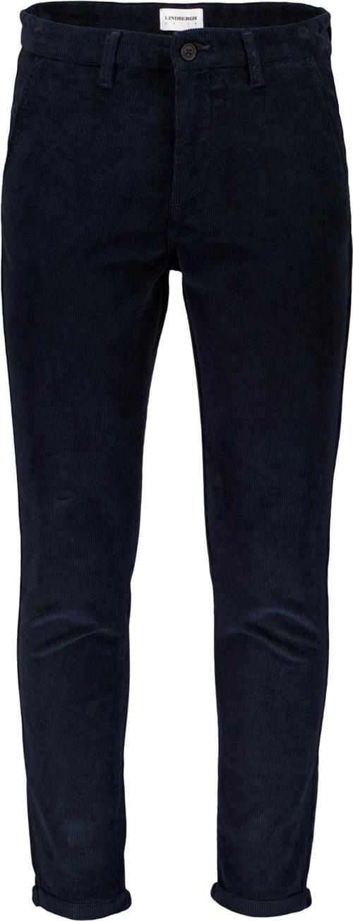 Se Lindbergh Cropped Corduroy Pants Mand Blå Chinos Str S - hos Magasin ved Magasin