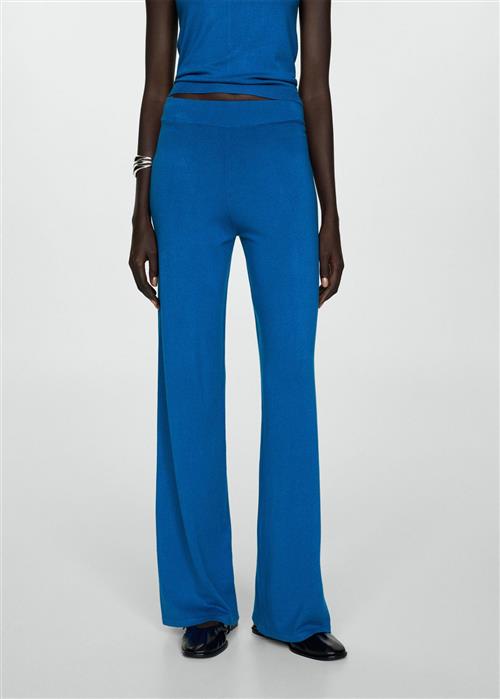 MANGO Knitted Wideleg Trousers Kvinde 53 Bukser Str L - hos Magasin