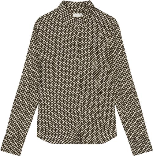 Marc O’Polo Blouse, Casual fit, Kent Collar, lo Kvinde Multi Langærmede Skjorter Str 40 - hos Magasin