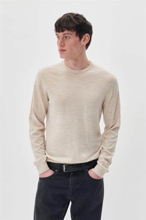 Se Matinique Margrate Merino Mand Fog Melange Sweaters Regular Fit Str XXL Merino - hos Magasin ved Magasin