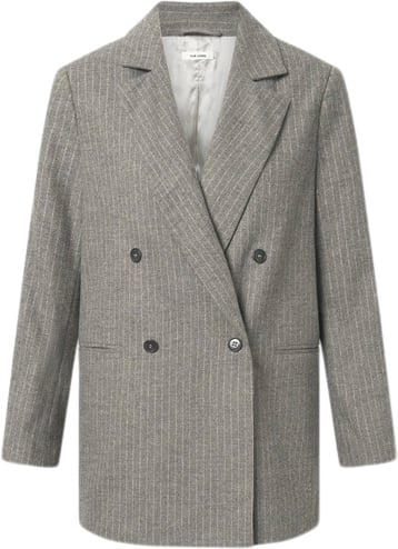 Se Nué Notes Tyler Blazer Kvinde Multi Grey Stripe Blazere Str 36 - hos Magasin ved Magasin