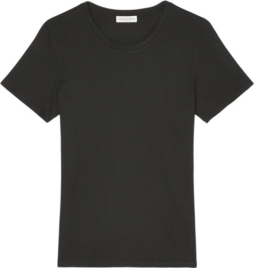 Marc O’Polo Tshirt, Short Sleeve, Round Neck Kvinde Black Kortærmede T-shirts Str M - hos Magasin