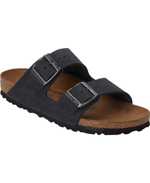 Birkenstock Arizona NU Oiled Black Kvinde Sort Flade Sandaler Str 41 - hos Magasin