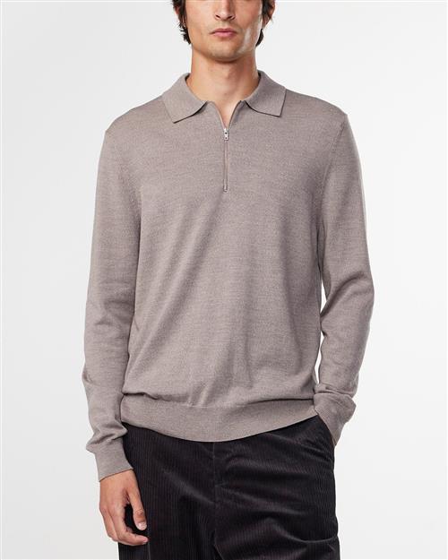 NN07 Sergio zip Polo 6605 Mand Mørkegrå Sweaters Str XL - hos Magasin