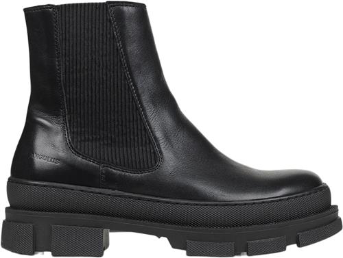 ANGULUS Chelsea Støvle med Uldfoer Kvinde 1604/019 Black/black Chelsea Boots Str 37 - hos Magasin