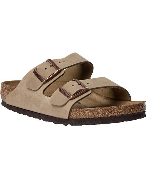 Birkenstock Arizona SFB Leoi Tabacco Brown Kvinde Brown Flade Sandaler Str 38 - hos Magasin