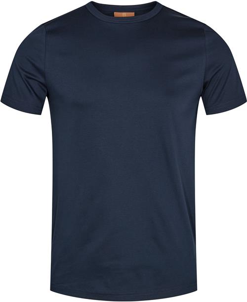 Mos Mosh Gallery Perry Crunch OSS Tee Mand Navy Kortærmede T-shirts Str S - hos Magasin