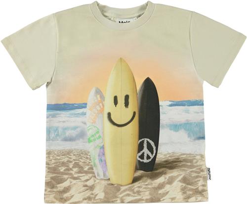 Molo Rame Str 10 år / 140 cm - Surfboard Smile Kortærmede T-shirts hos Magasin