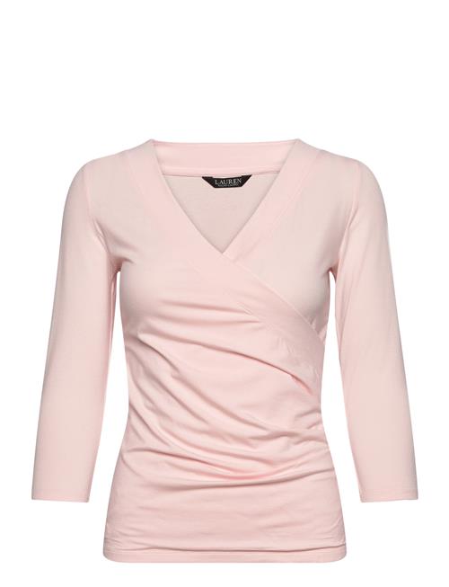 Lauren Ralph Lauren Surplice Jersey Top Lauren Ralph Lauren Pink